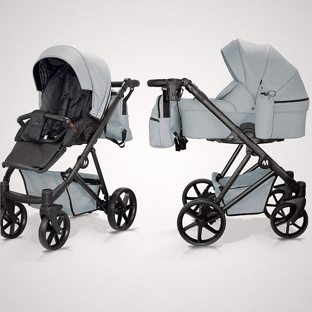 MOMMO ROYAL Kinderwagen 2in1/3in1/4in1 Öko-Leder