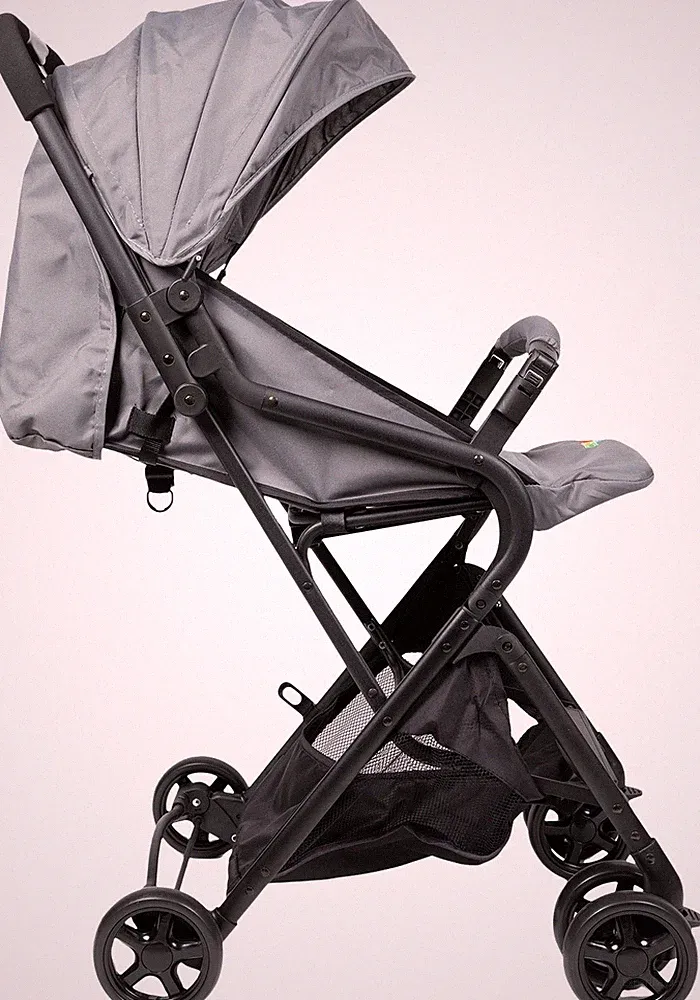 MONDOTUO Multifunktions Kinderwagen Trolley Poupy Grau Für Neugeborene 0-36