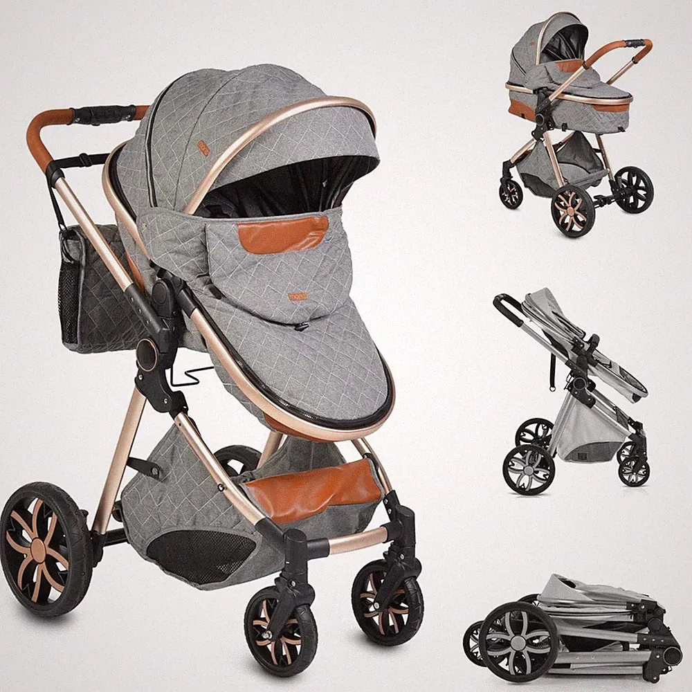 Moni Kinderwagen Alma Sportsitz Tragetasche umbaubar Wickeltasche Sitz umkehrbar