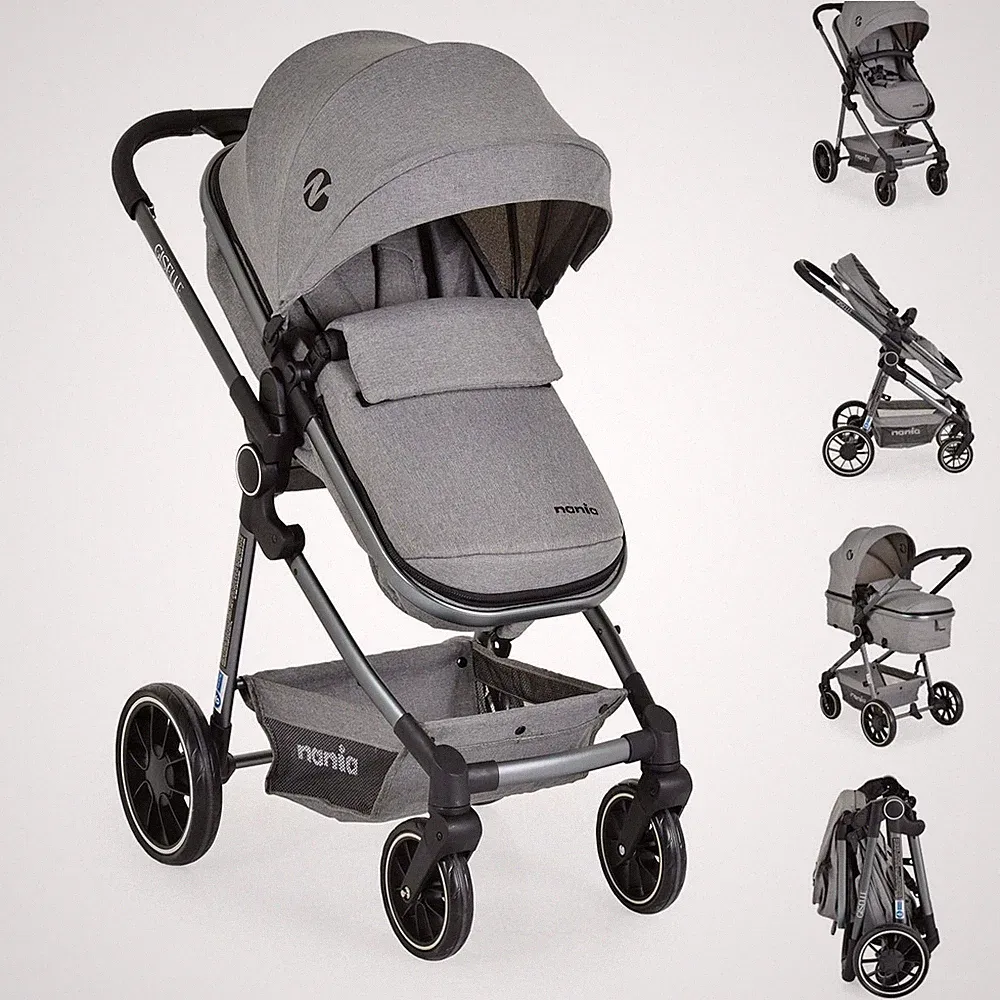 Moni Kombikinderwagen 2 in 1 Giselle umbaubar Korb klappbar 5-Punkt-Gurt 22 kg