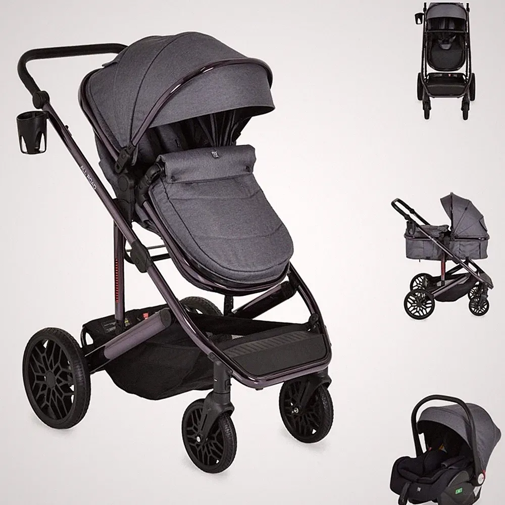 Moni Kombikinderwagen 3 in 1 all Road umbaubar Babyschale Sportsitz Tragetasche