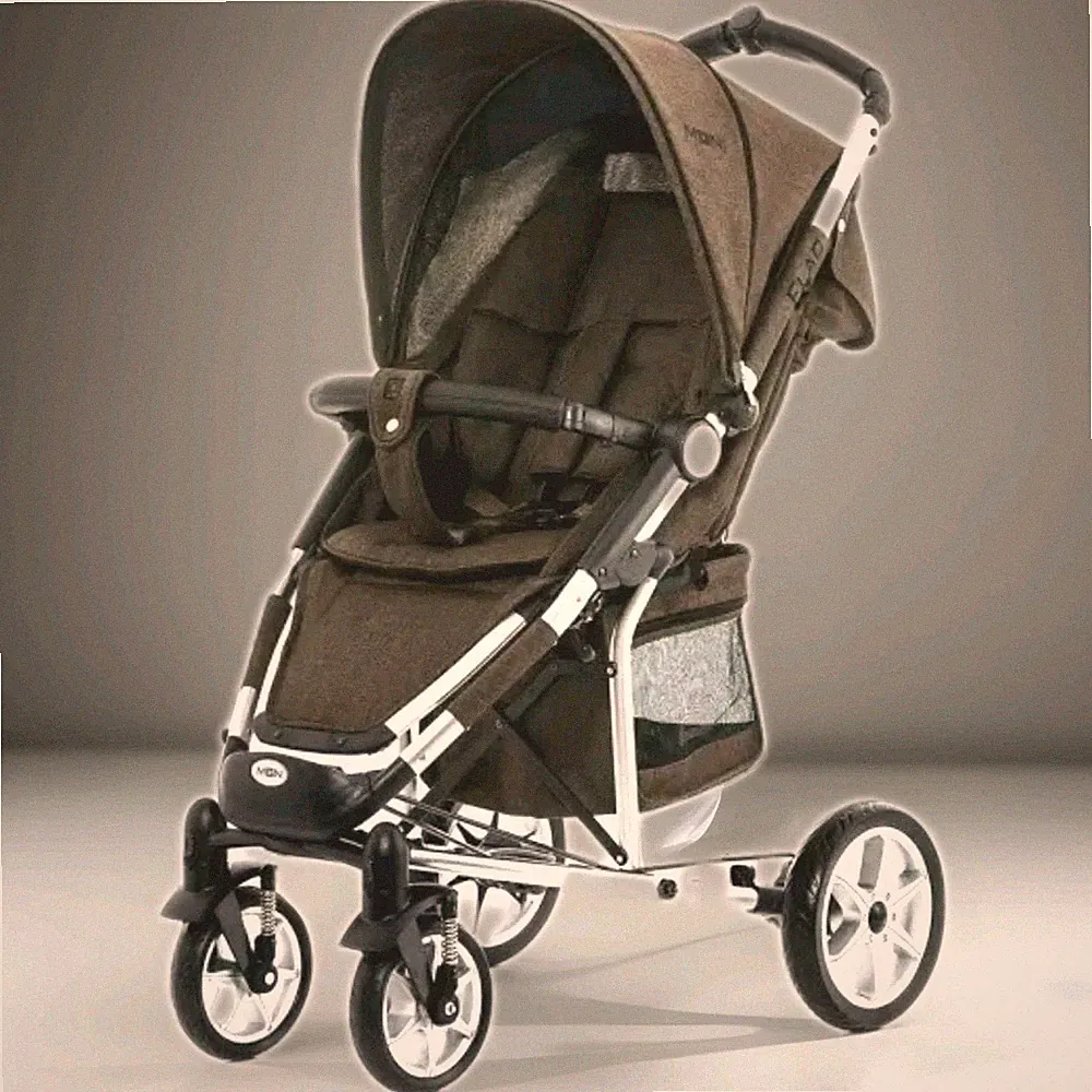 Moon Flac City Kinderwagen Buggy Faltbar Babybuggy Braun mit Sicherheitsgurt
