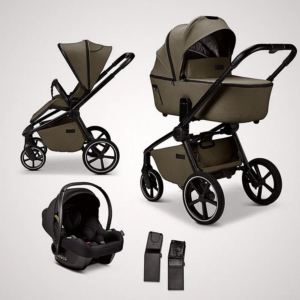 Moon Resea 2.0 Kombikinderwagen SET inkl. Cosmo 2.0 Babyschale moss TOP