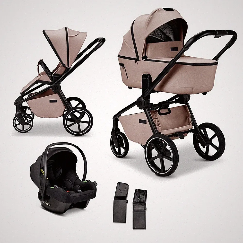 Moon Resea 2.0 Kombikinderwagen SET inkl. Cosmo 2.0 Babyschale sand
