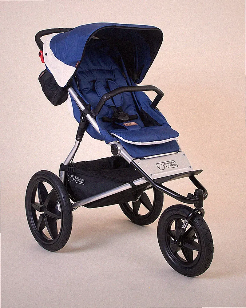 Mountain Buggy Terrain heritage V4, Kinderwagen Jogger - quartz blau-weiß - NEU