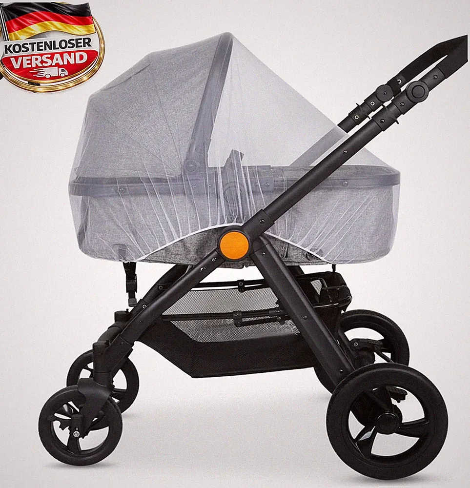 Mückennetz für Kinderwagen Babybett Buggy Insektenschutz 1mm Mesh, atmungsaktiv