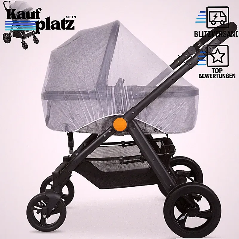 Mückennetz Insektenschutz für Kinderwagen Buggy Reisebett Universal Zubehör
