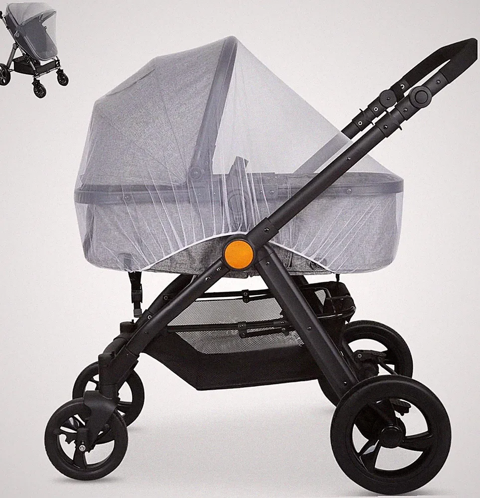 Mückennetz Kinderwagen Buggy mit Tasche feines Mesh atmungsaktiv waschbar