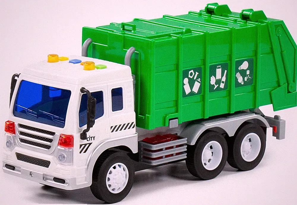 Müllwagen LKW Kinder Spielzeug Schwungrad Fahrzeug mit Licht Sound