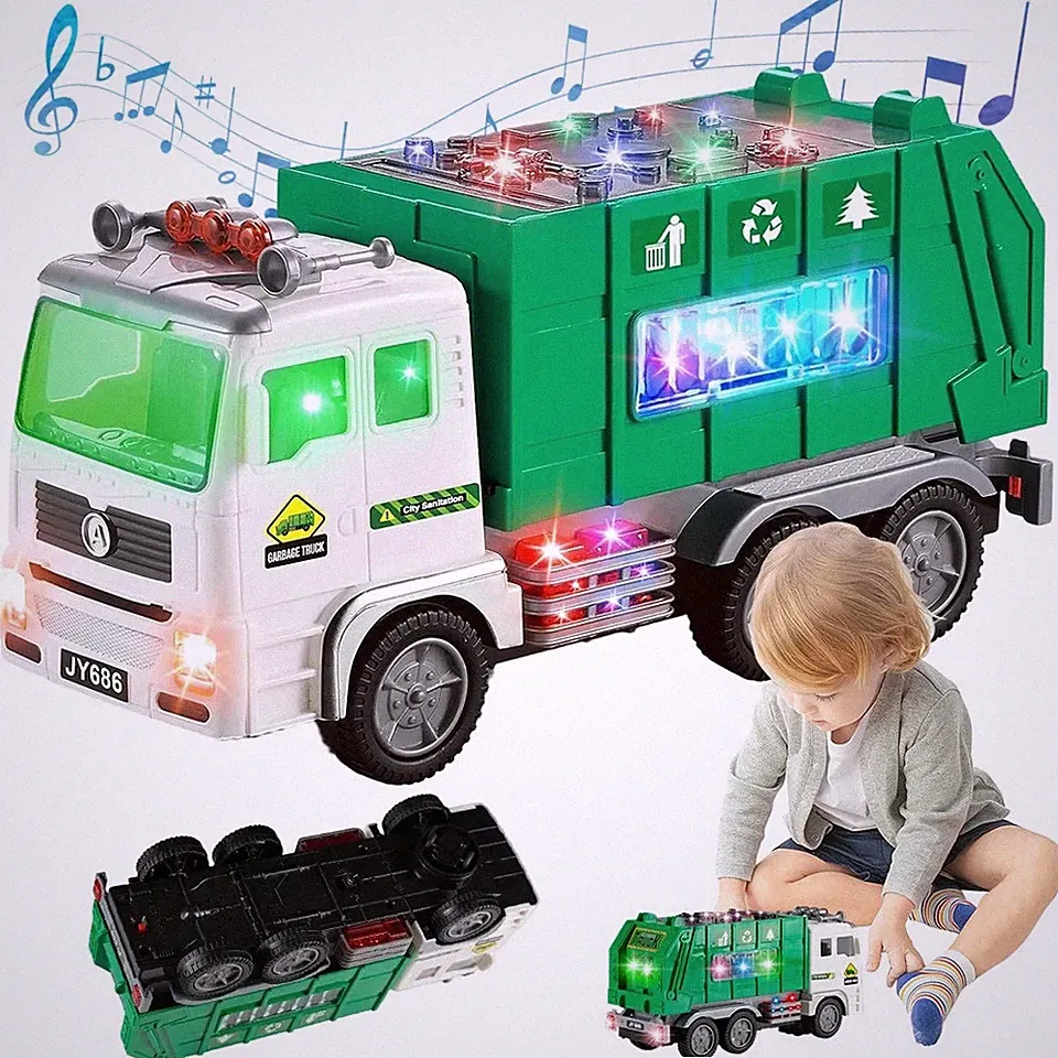 Müllwagen Spielzeug LED Licht Sound Hindernisvermeidung Kinderspielzeug Geschenk