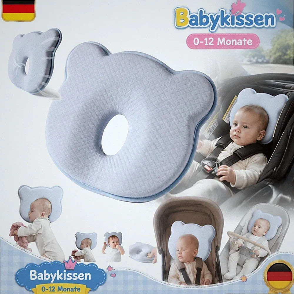 Nackenstützkissen Memory Schaum Ergonomisches Kopfkissen Kinderwagen Baumwolle