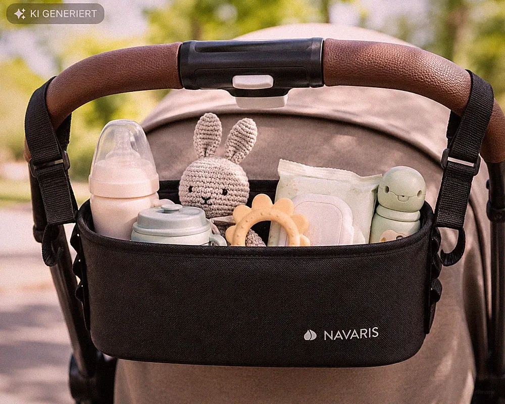 Navaris Kinderwagen Organizer Tasche Schwarz Buggy Organizer F4