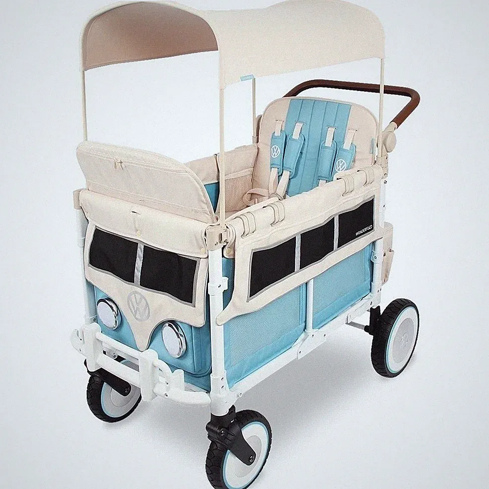 neu nurAbholer WONDERFOLD Bulli VW4 KinderVan Bollerwagen Strandbuggy bis 4 Kids