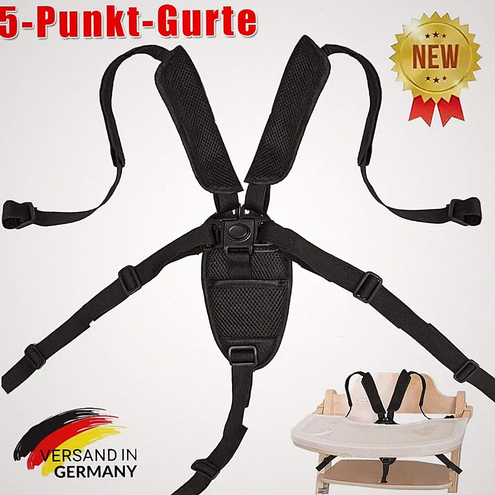 Nylon Sicherheitsgurt Für Kinder 5-Punkt Verstellbarer Hochstuhlsitz Kinderwagen