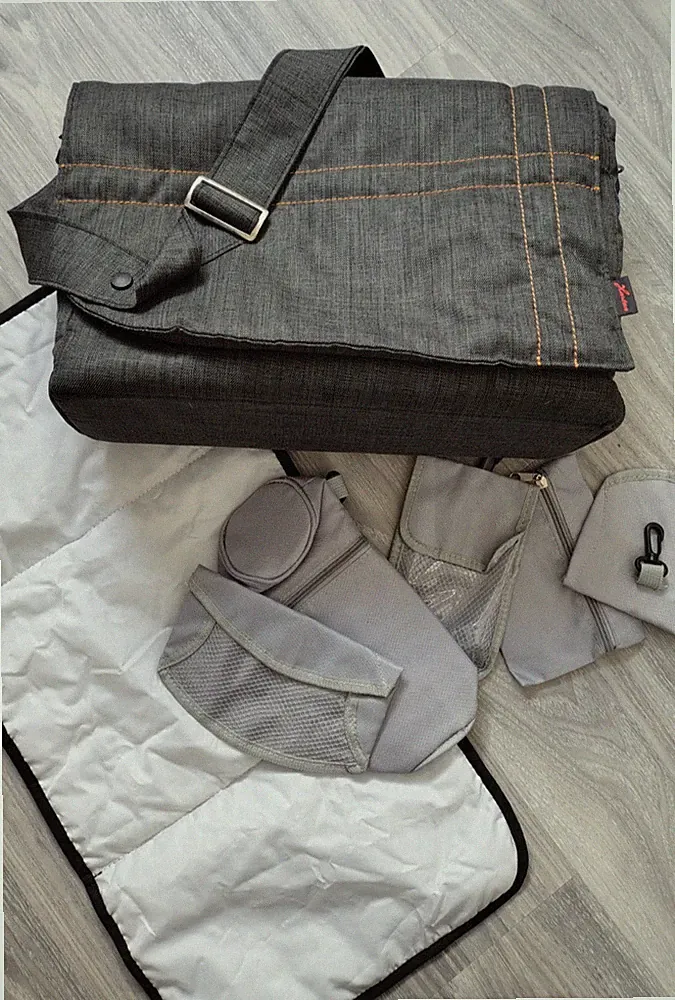 Original Hartan Wickeltasche 4131 grau - sehr gepflegt mit vielen Extras!