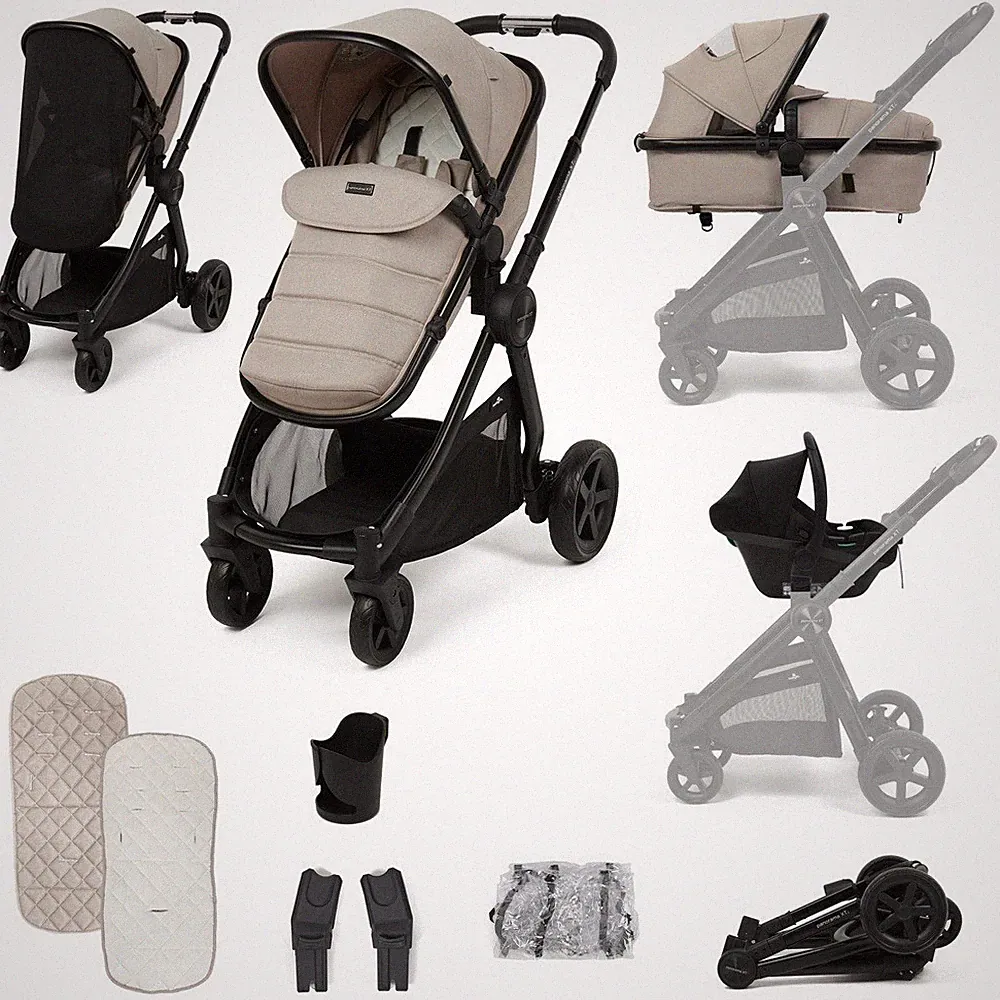 Panorama XTi 2 in 1 Reisesystem mit Autositz IFOFIX Basis Kinderwagen Regenschutz
