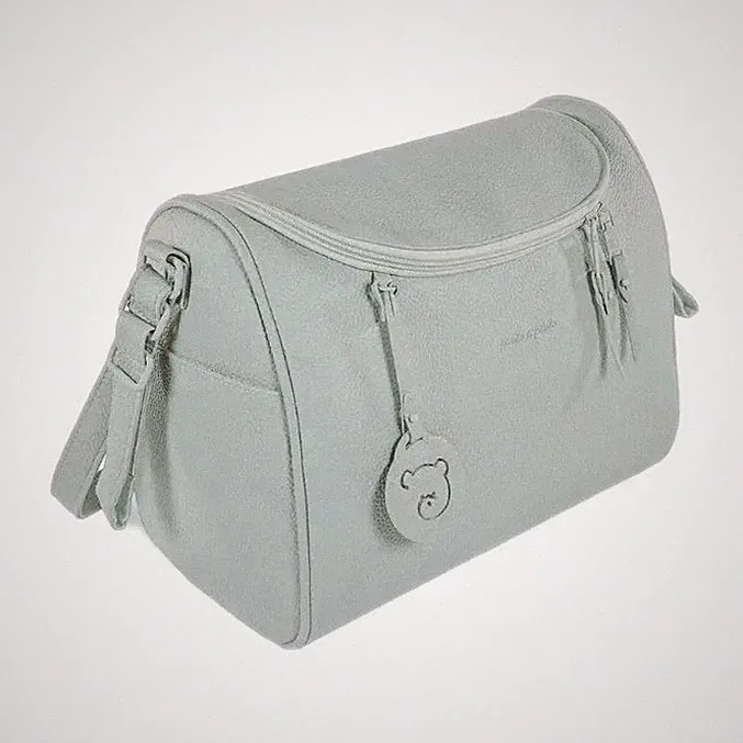 Pasito a Pasito Yummi Wickeltasche Kinderwagen Tasche XL Kunstleder Grün Neu