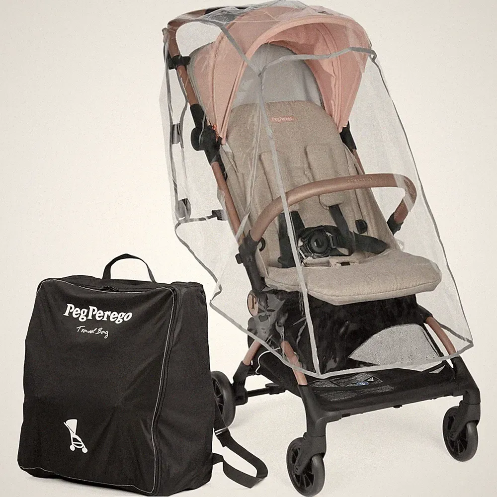 Peg Perego Leichter Buggy Volo mit Regenschutz, Handgepäckgröße, Flugzeuggeeigne