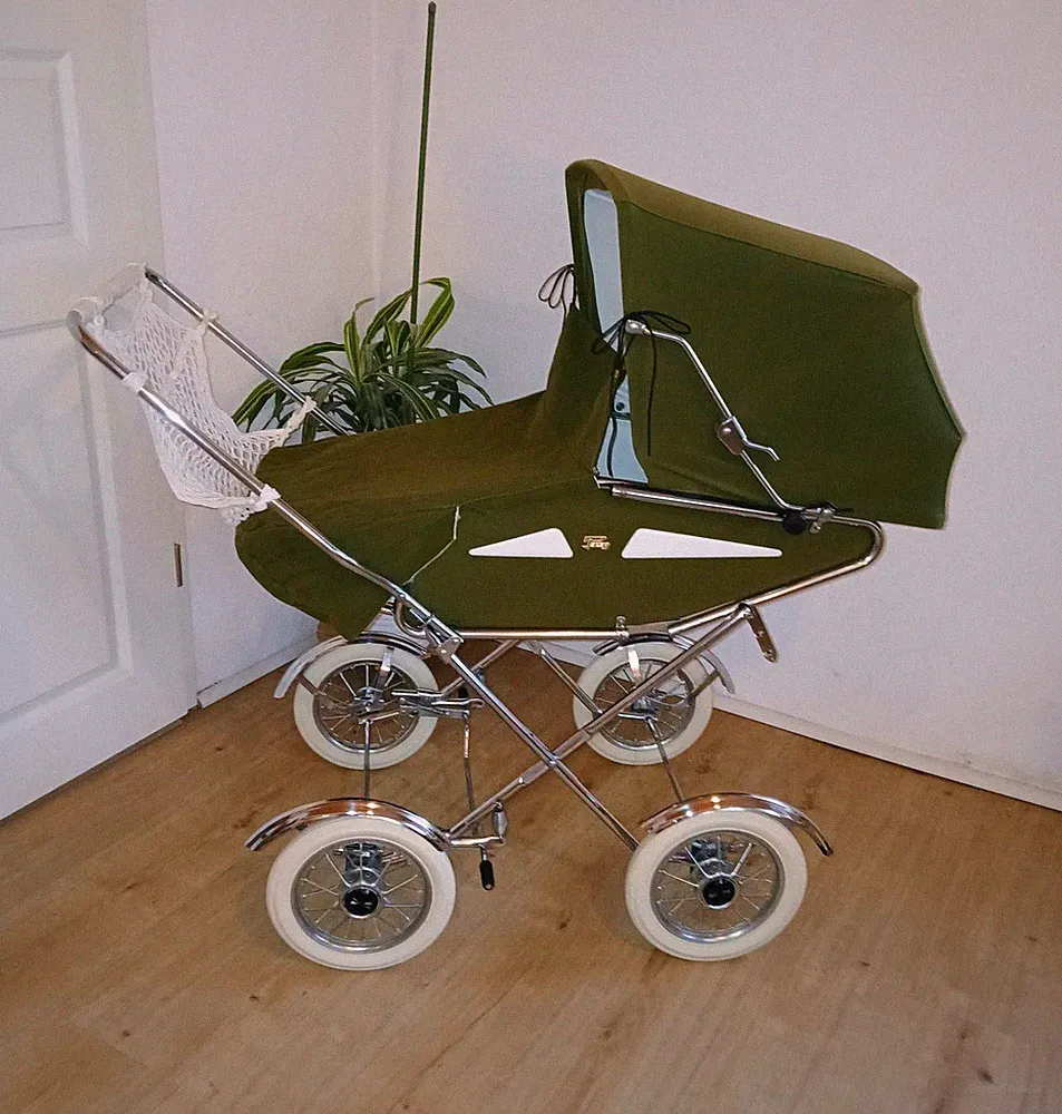 Peg Perego Nostalgie Kinderwagen Sportwagen Buggy 70er Vintage + Fußsack Retro