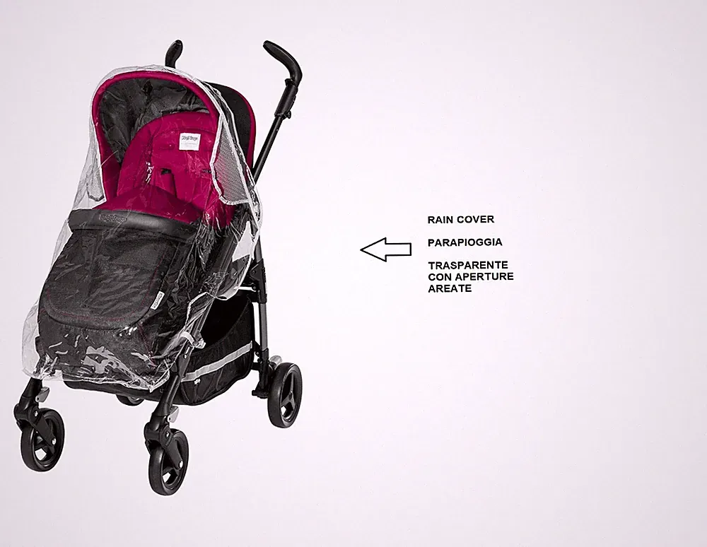 PEG PEREGO Transparenter Regenschutz Pass. Si / Si Switch IABELV0016 Neu-Italien