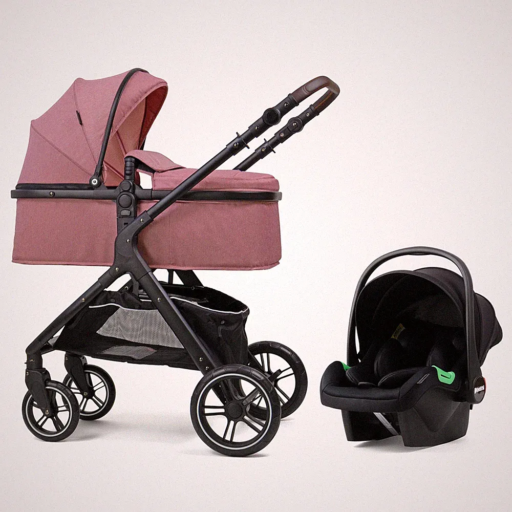 Pixini 3in1 Kinderwagen Set Nelio altrosa