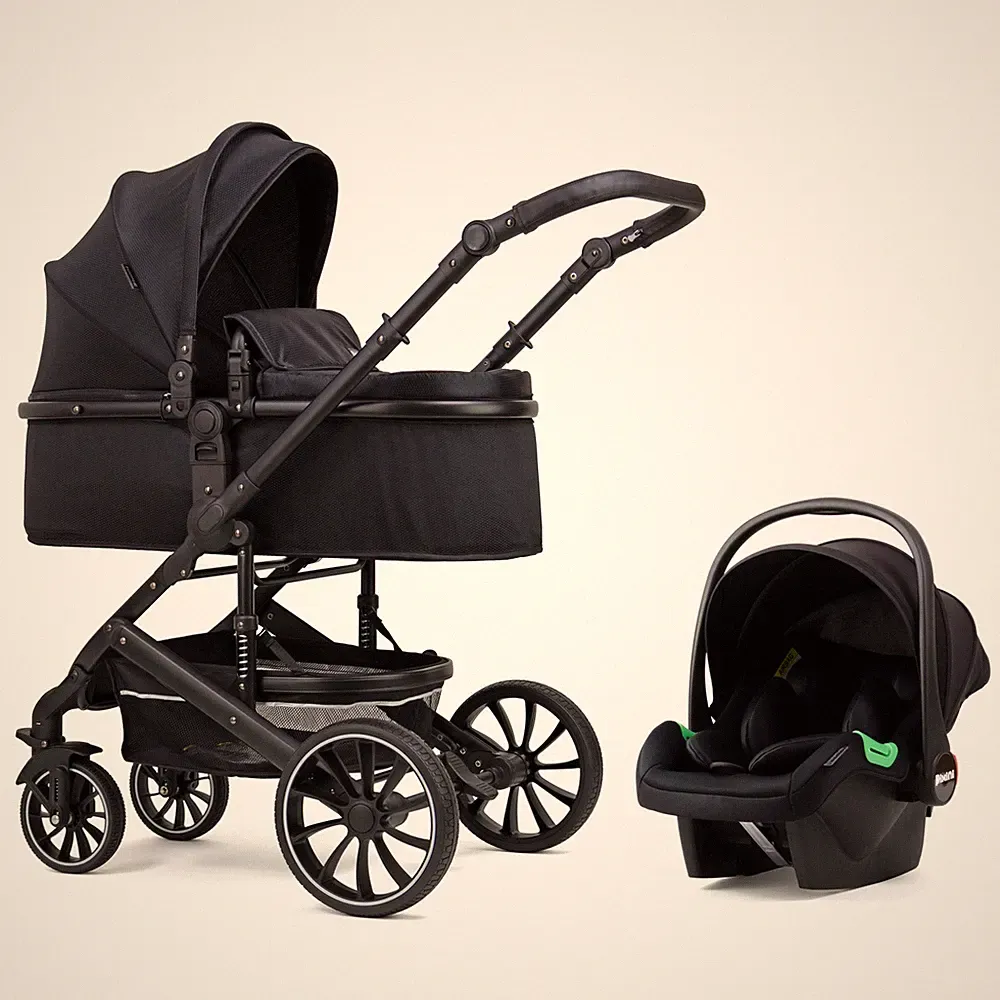 Pixini Kinderwagen Kalani 3in1 glossy black