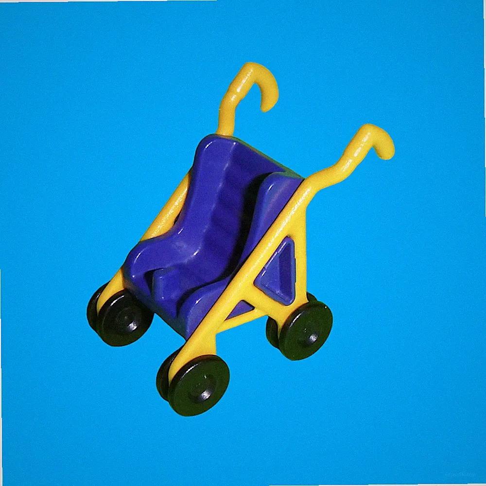 Playmobil - Buggy Kinderwagen - dunkelblau / gelb - aus 3209