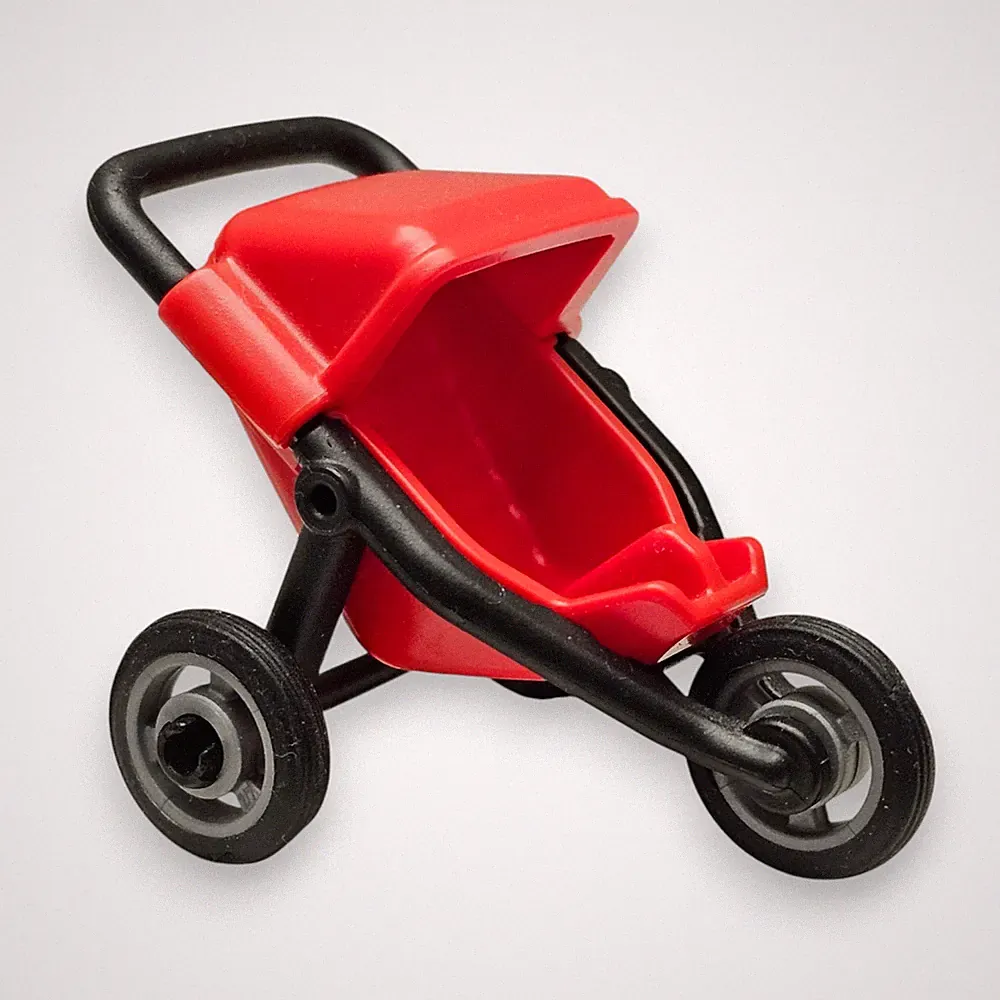Playmobil Zubehör Kinderwagen Buggy Dreiradwagen Rot Schwarz Ersatzteil