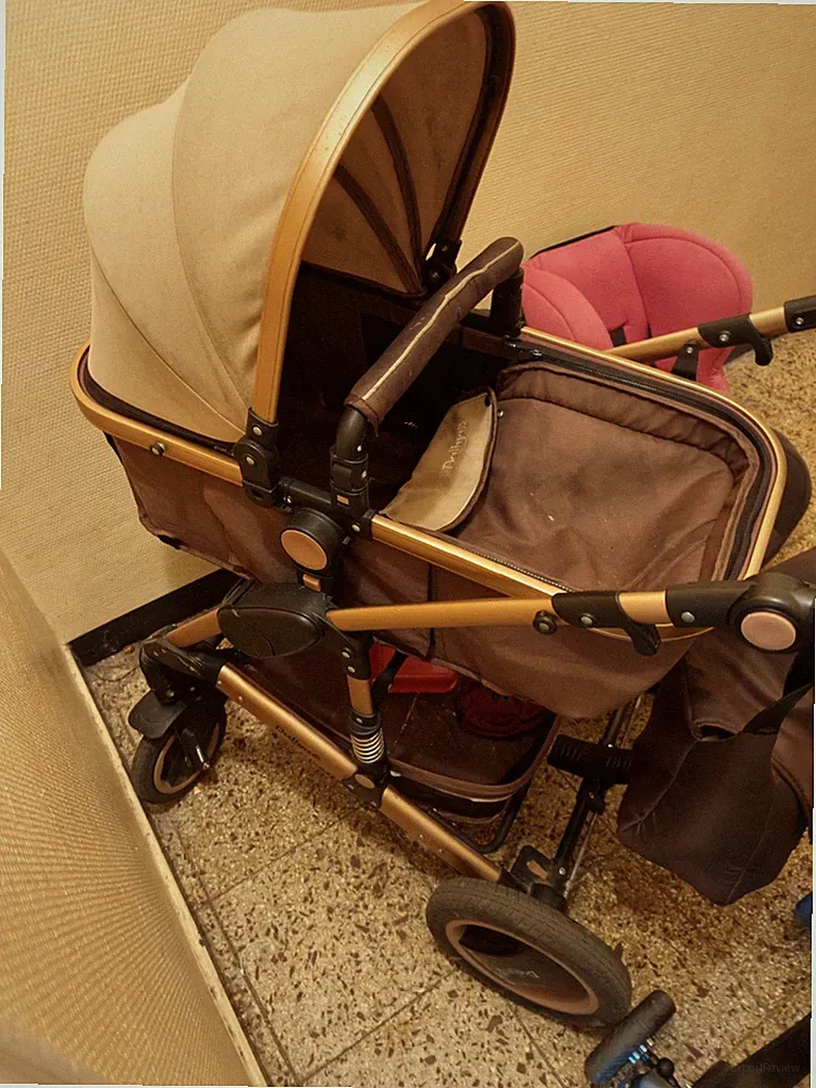 Prénatal Kombikinderwagen & Sportwagen Einsitzer Braun/Beige faltbar mit Aufsatz