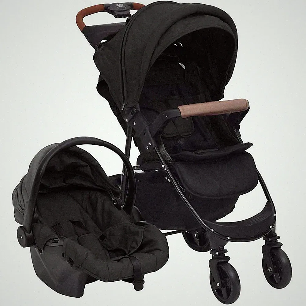 Pram 3-in-1-Stahl-Anthrazitfarbe