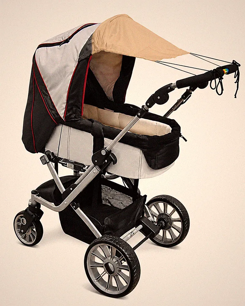 Premium Sonnensegel für Kinderwagen - Serie "Eisbärchen"