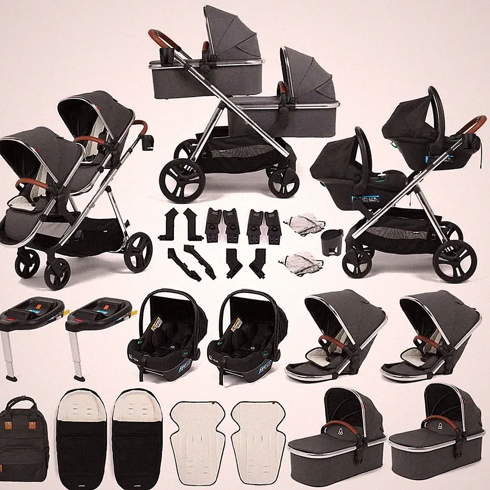 Puggle Memphis 3 in 1 Reisesystem Platinum Grey Luxe