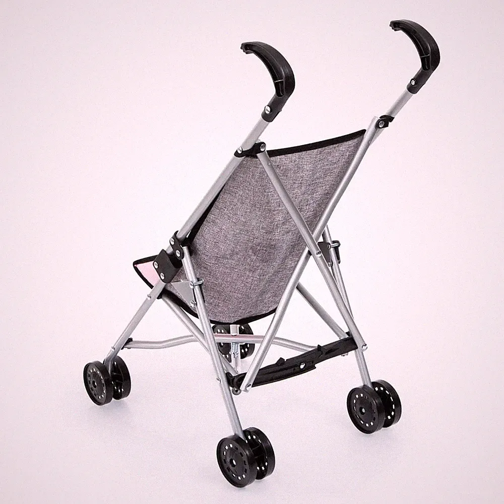 Puppen Buggy Grau Rosa Puppenwagen Kinder Spielzeug