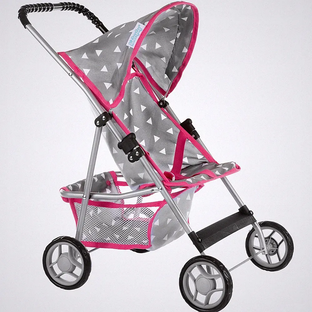 Puppenbuggy klappbar leicht stabiler Puppenwagen mit Zubehör
