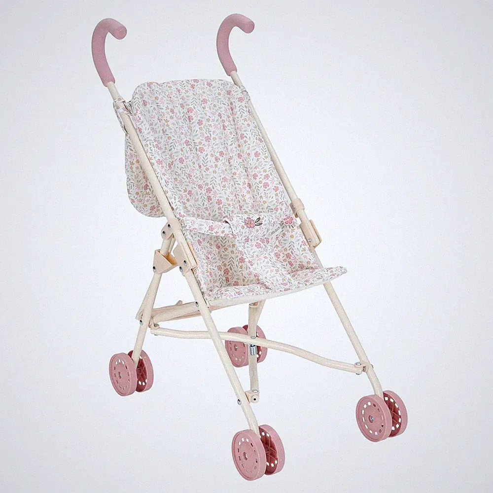 Puppenbuggy Puppenwagen klappbar aus Metall mit SoftGriffen und Tasche für P...