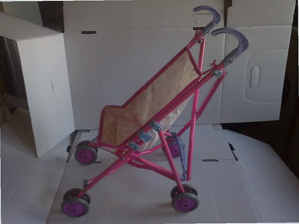 Puppenbuggy rosa bunt faltbar