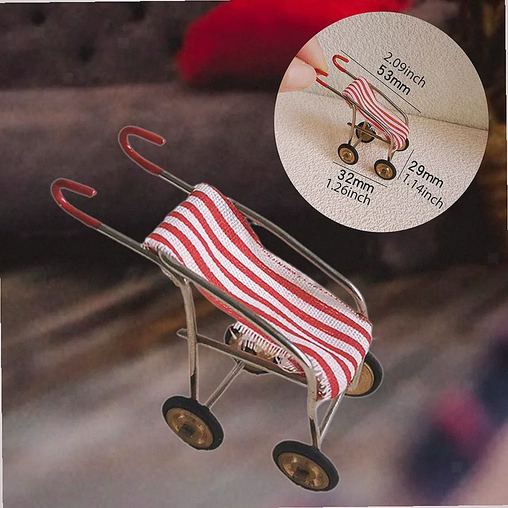 Puppenhaus-Miniatur-Kinderwagen für 1/6- und