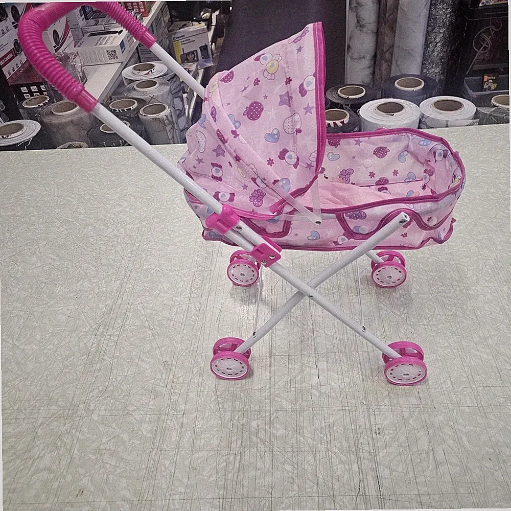 Puppenwagen Babywagen Kinderwagen mit Puppe & Weinfunktion