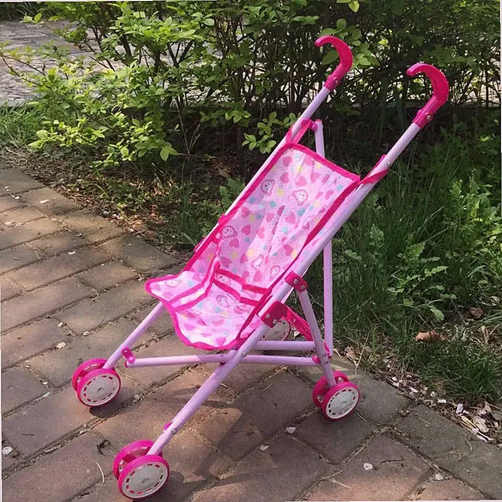 Puppenwagen Puppenkinderwagen Spielzeug Kinderwagen Kunststoff stabil rosa