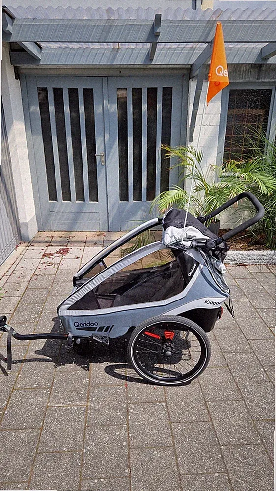 Qeridoo Kidgoo 1 Fahrradanhänger Kinder Fahrrad Kinderwagen