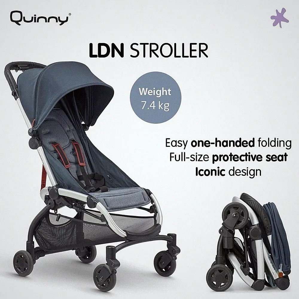 ⭐️ QUINNY LDN Graphite leichter City Urlaub Kinderwagen Kinderbuggy GEBURT + NEU
