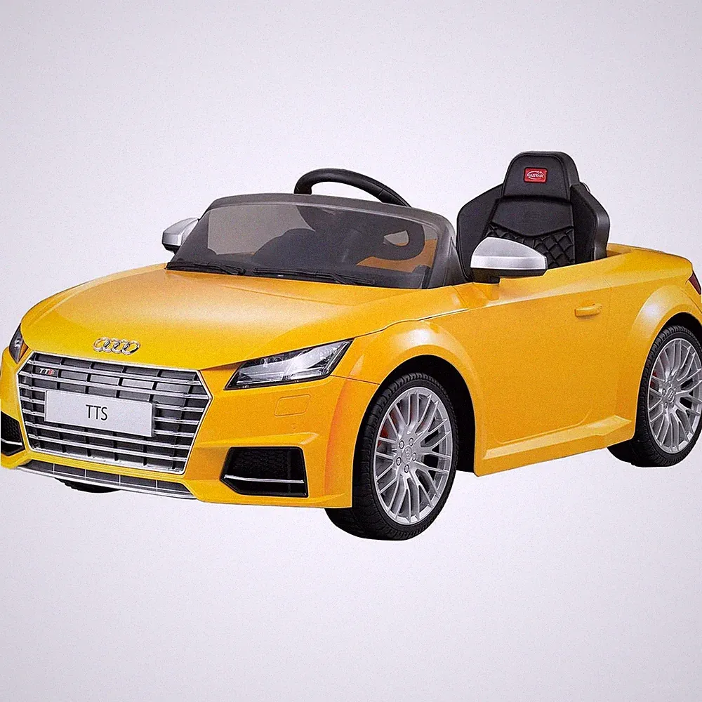 Rastar Ride On Elektroauto Audi TTS Roadster gelb fahrbar für Kinder bis 30kg