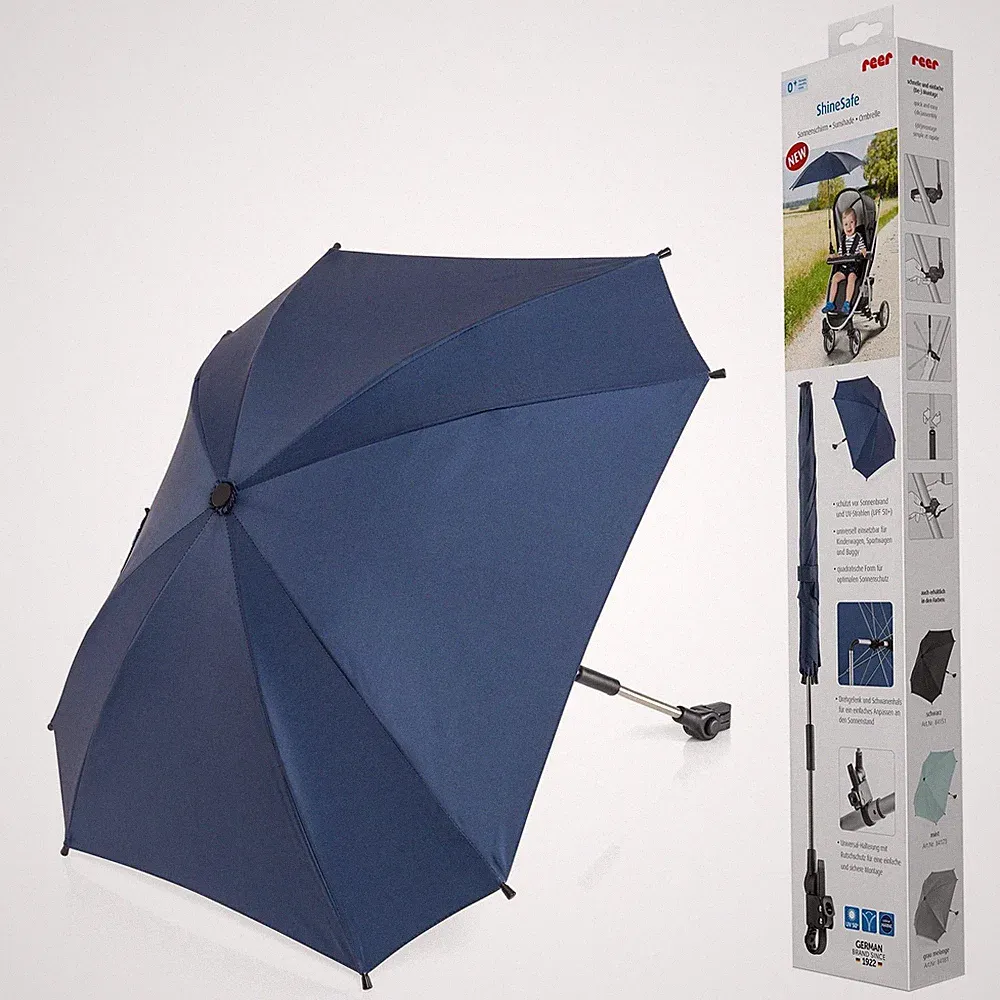 reer ShineSafe Kinderwagen-Sonnenschirm Sonnenschutz UV Schutz Marine84163 BWare