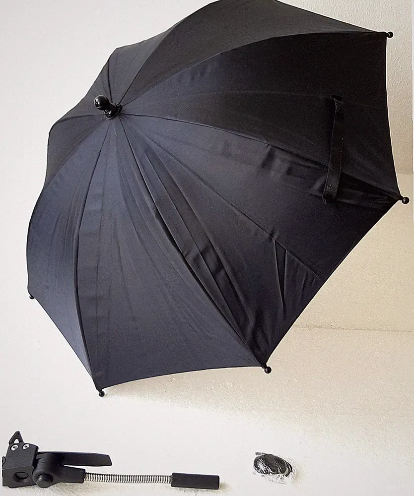 Reer Sonnenschirm UV-Schutz 50+ Universal Kinderwagen Buggy Schwarz