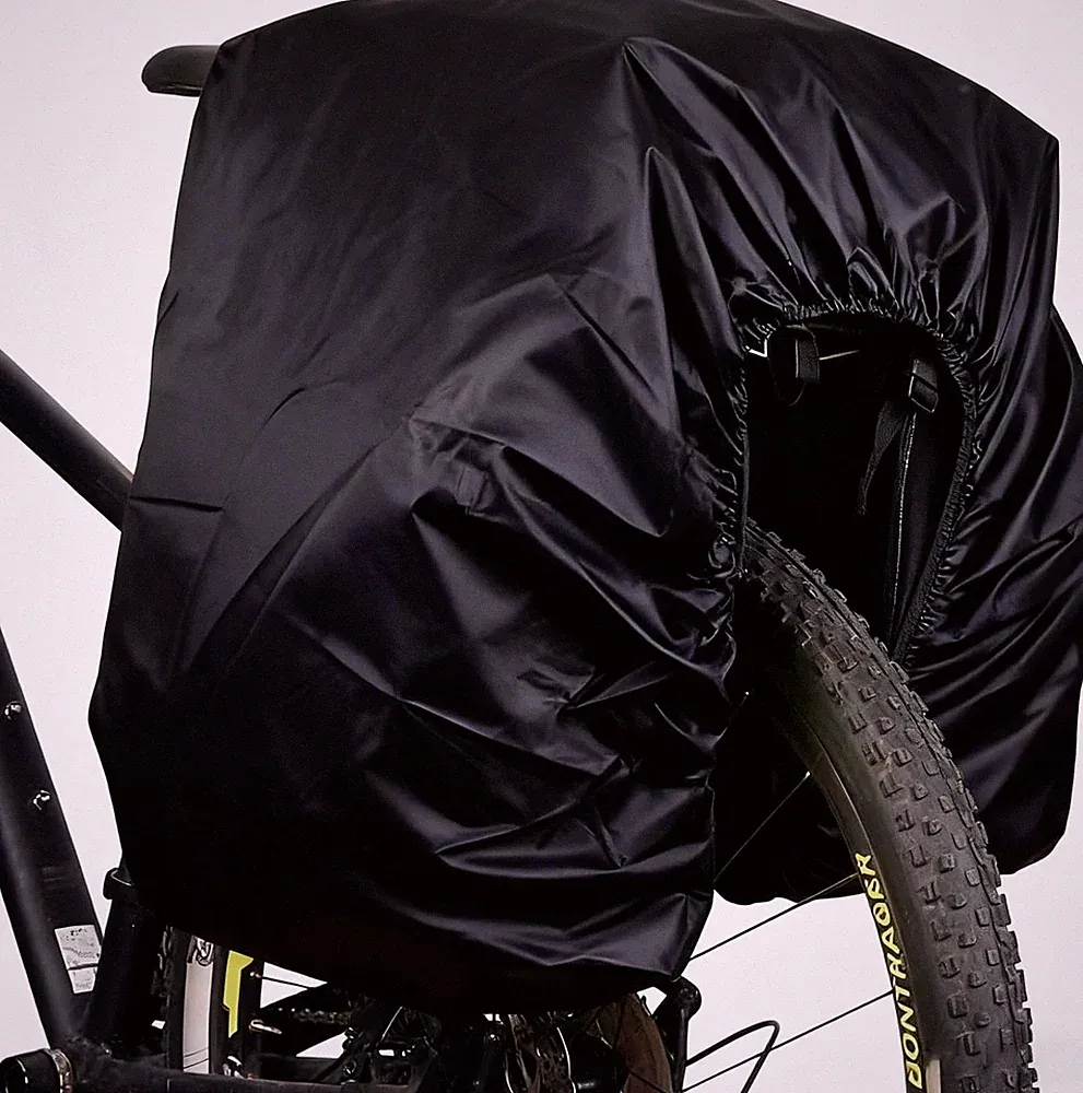 Regenhülle 100L Wasserdicht für Fahrradkorb Gepäckträger Schwarz Zubehör