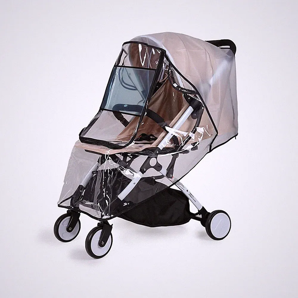 Regenschutz Kinderwagen Buggy EVA Zugangsfenster schwarz Luftzirkulation bemece
