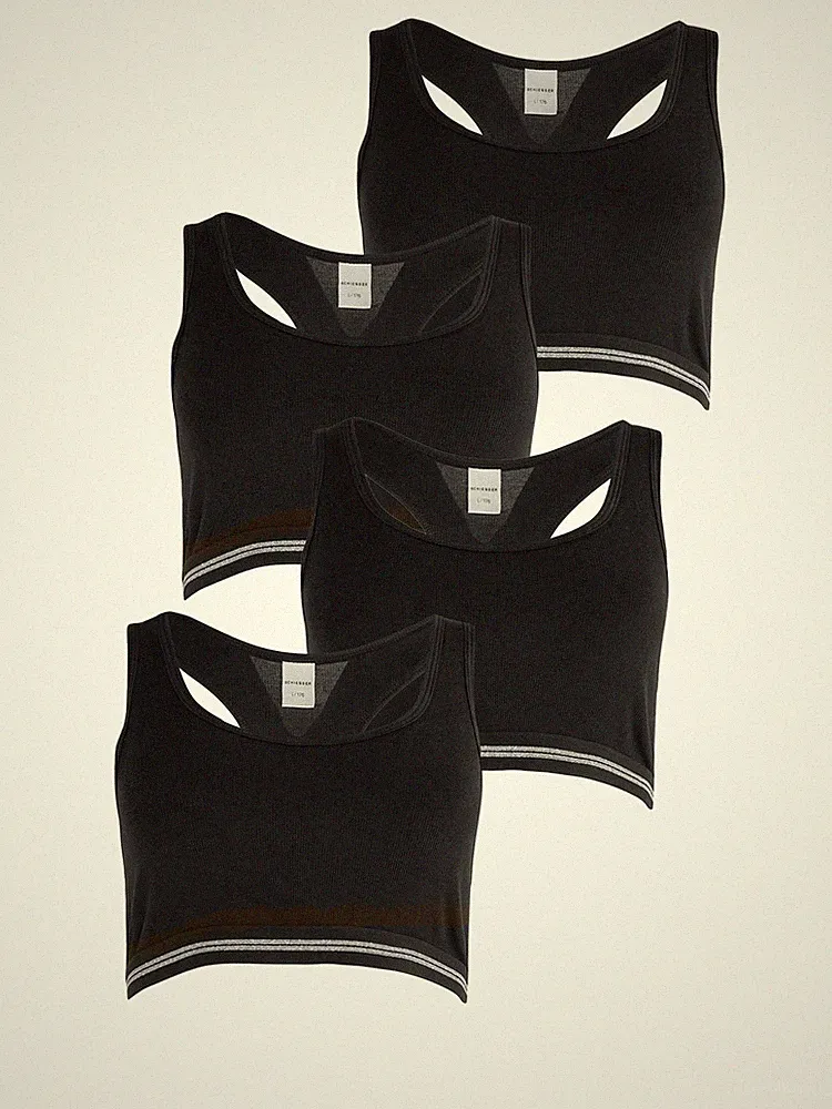 Schiesser 4er Pack Mädchen Unterwäsche Baumwolle Soft Bustier Rib BH Bequem