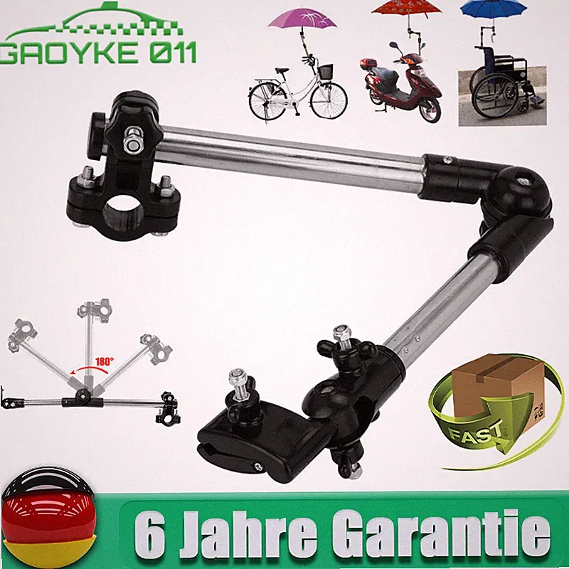 Schirmhalter für Fahrrad Rollstuhl Kinderwagen Rollator Golf Angeln Sonnenschirm