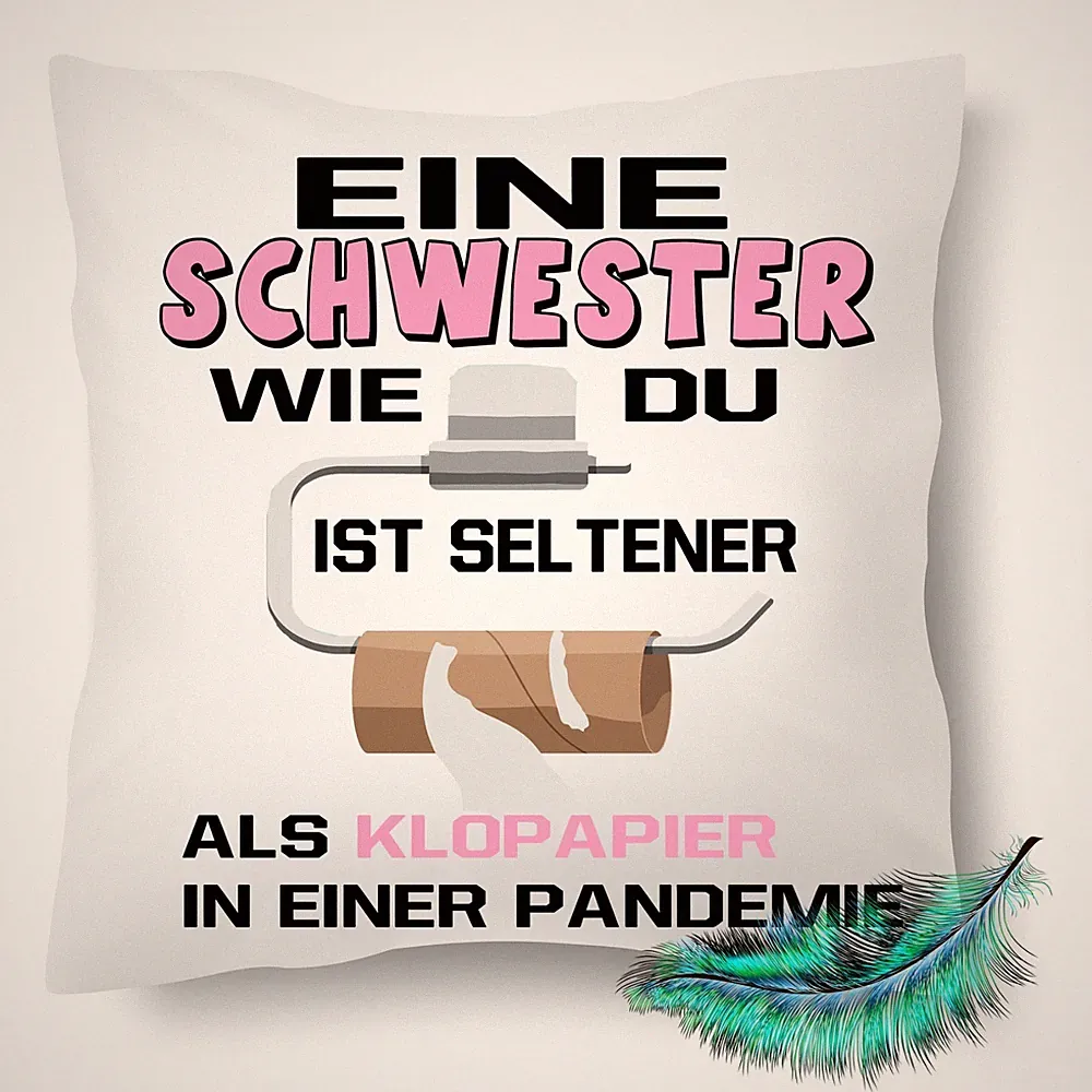 SCHWESTER KISSEN FOTOKISSEN KISSENHÜLLE ZIERKISSEN GESCHENK MIT FÜLLUNG GESCHENK