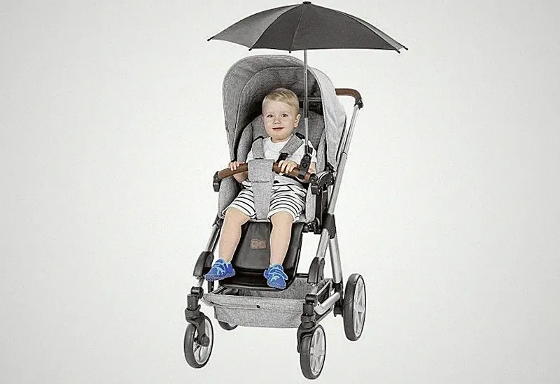 ShineSafe Kinderwagen-Sonnenschirm, schwarz inkl 3€ Gutschein